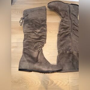 Aldo Phily Suede Stone over the knee boots